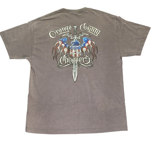 Vintage Y2K Orange County Choppers T-Shirt XL Eagle American Motorcycle Sword