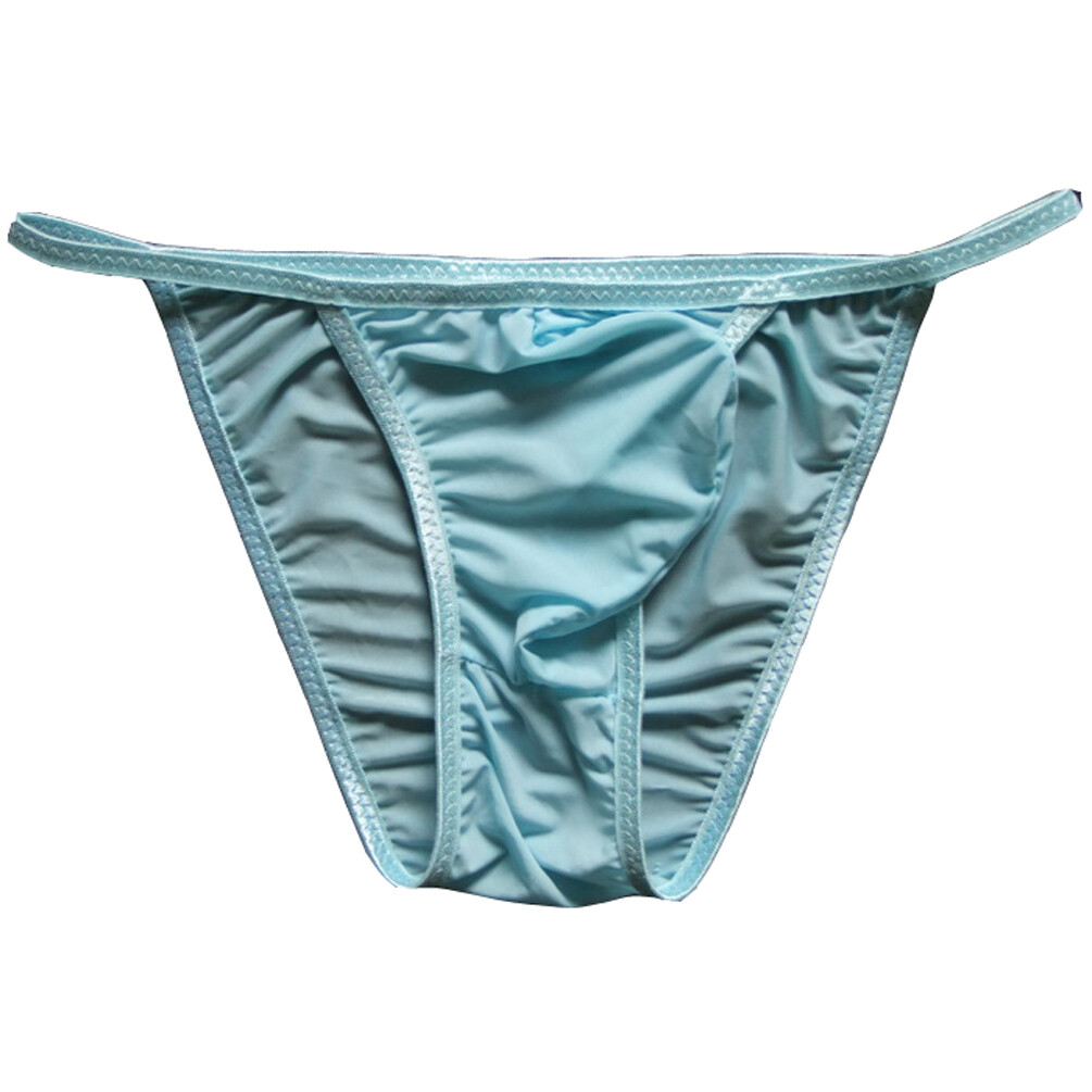 Mens Silky Soft Tanga String Bikini Bulge Contoured Pouch Briefs Panties Colors
