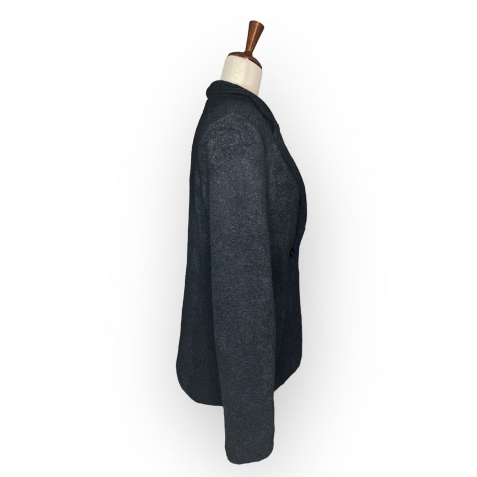 Sandro Paris Black Teddy Blazer Soft Tailored Sherpa Fleece Jacket Size M Medium