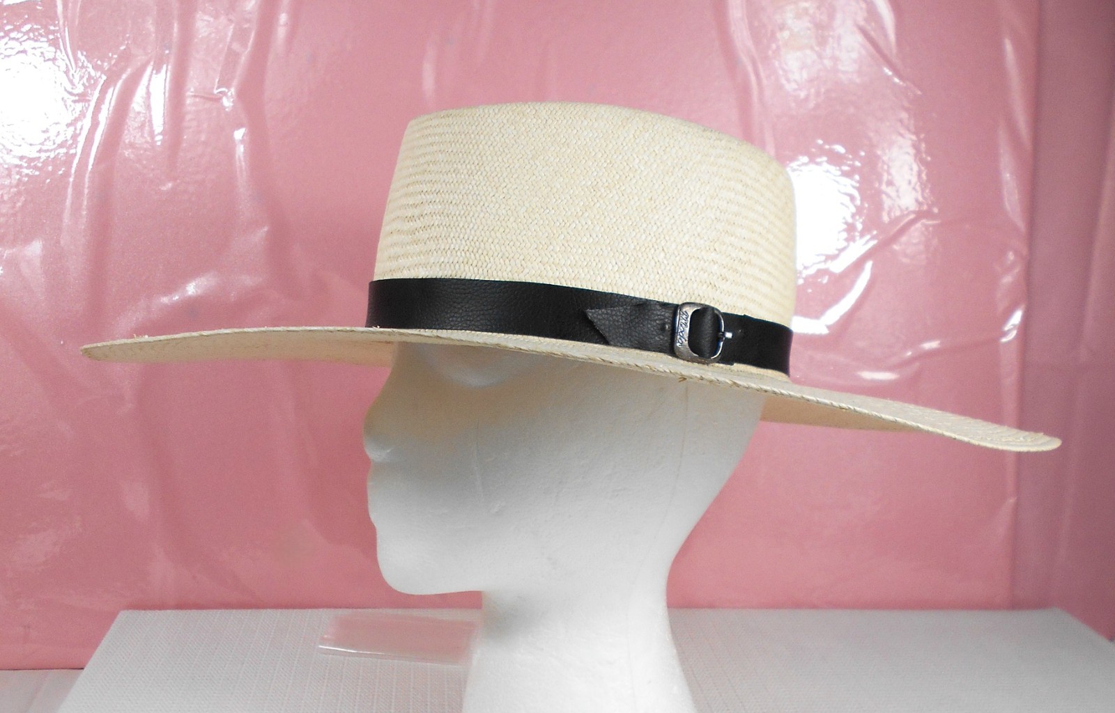 Unisex Hat_Marinera Peruvian-Panama Dance_Size M_Ivory_Toquilla Palm Straw_NEW