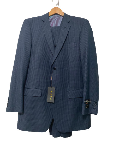 Vitali Navy Suit 40L 34W 3 Piece Set – Elevate Your Style!