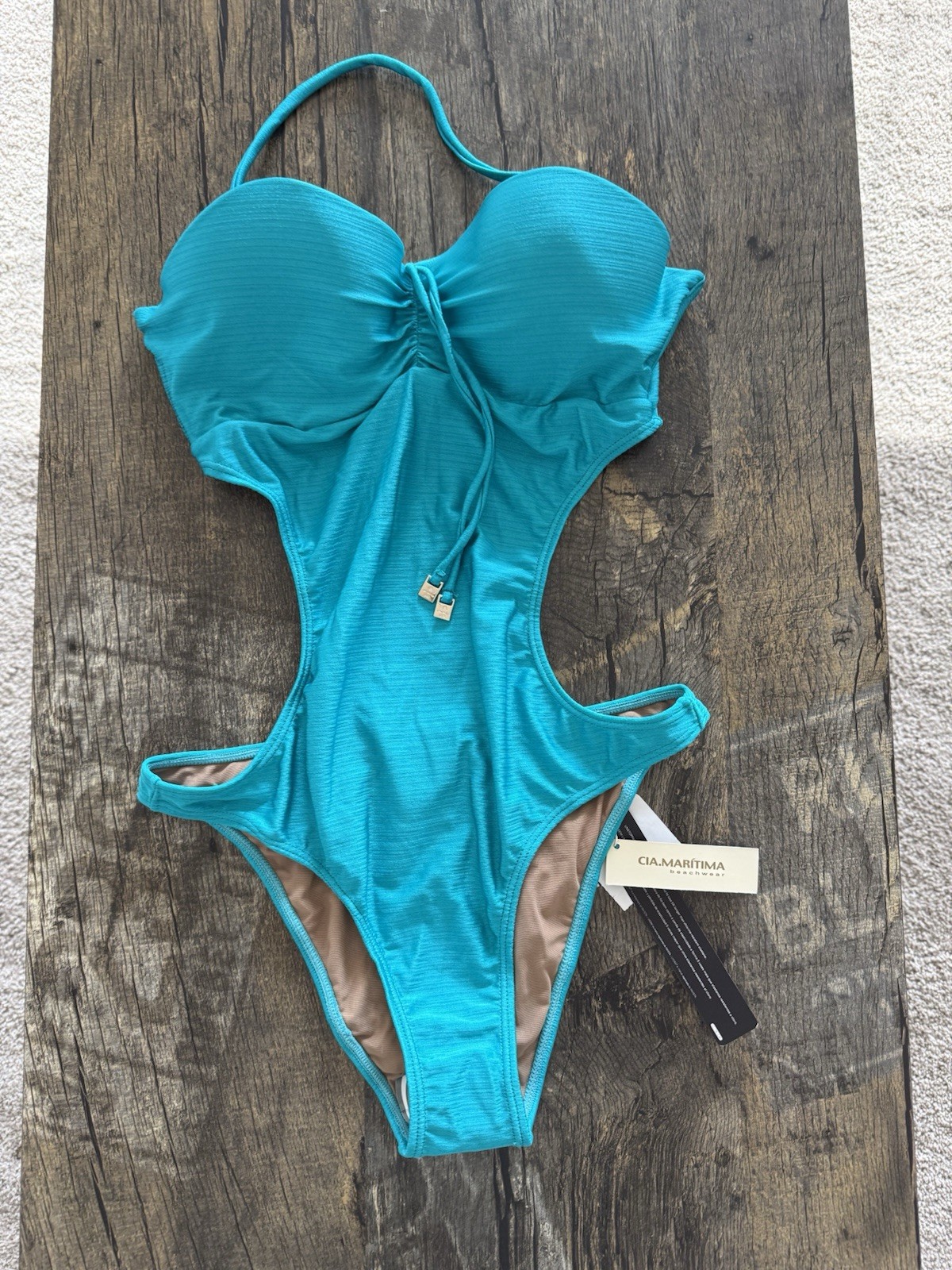 cia maritima swimwearn Turquoise One Piece Swimsuit M, L, XL Or Medium