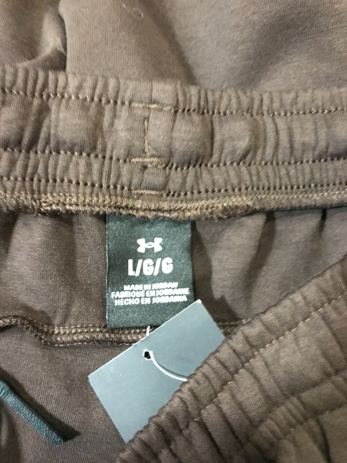 Under Armour Storm Men’s Size L Black/Brown Unstoppable Fleece Jogger $100 NWT