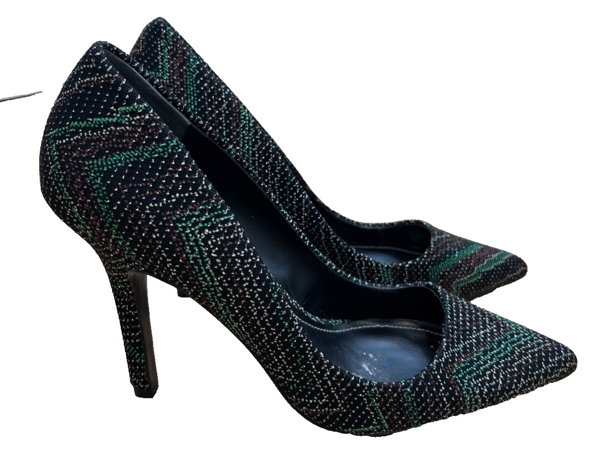 Charles by Charles David Chevron Pattern Pumps Pointed Toe Stiletto Multi Size 9