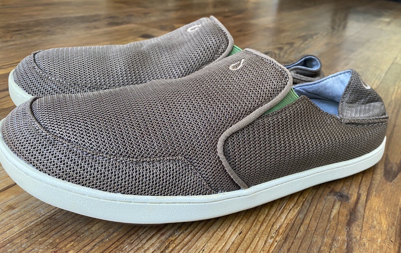 Olukai Nohea Mesh Shoes Taupe Versatile Drop In Heel Comfort Slip On Men’s 11 44