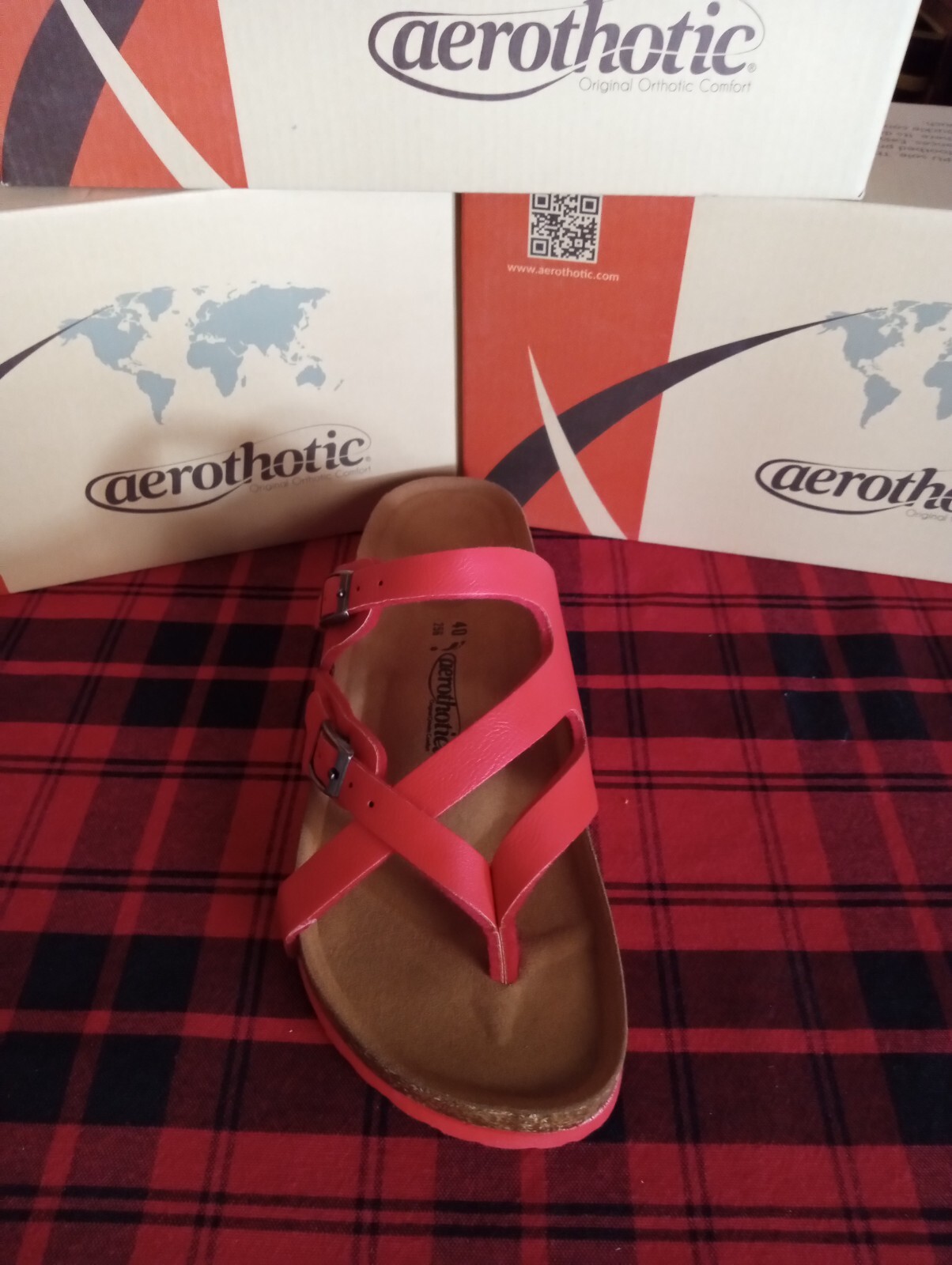 Aerothotic Women’s Sandals Synthetic Leather Comfortable Adjustable w/ Toe Strap