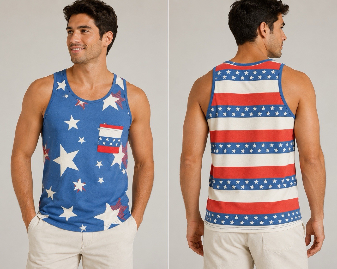 Usa Tank Top 4th Of July Mens Size Large