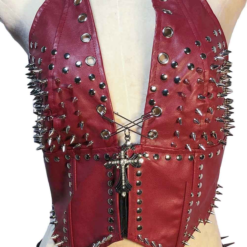 Goth Tops Spiked Emo Clothing Gothic Tank Y2K Punk Rock Clothes Grunge