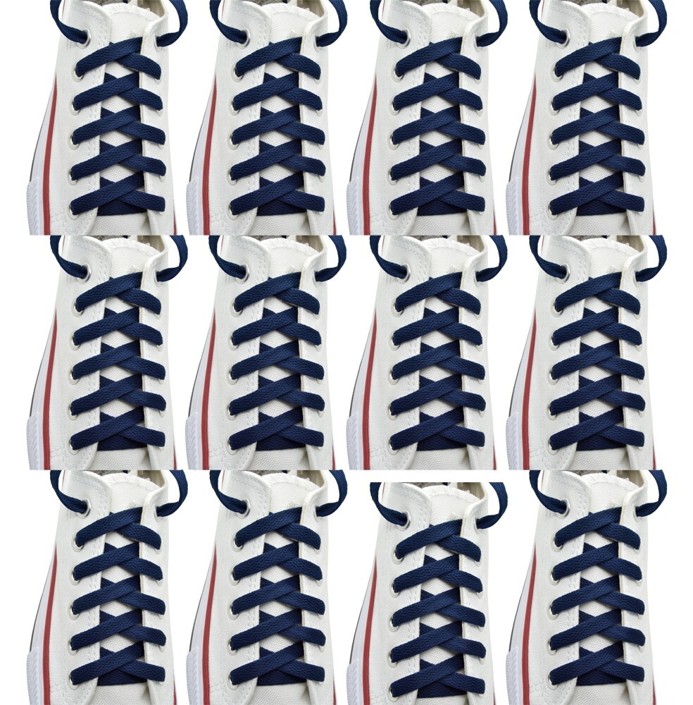 12 pairs Flat “Navy Blue” Sneaker Athletic String 27″,36″,45″,54″,63″ Shoelace