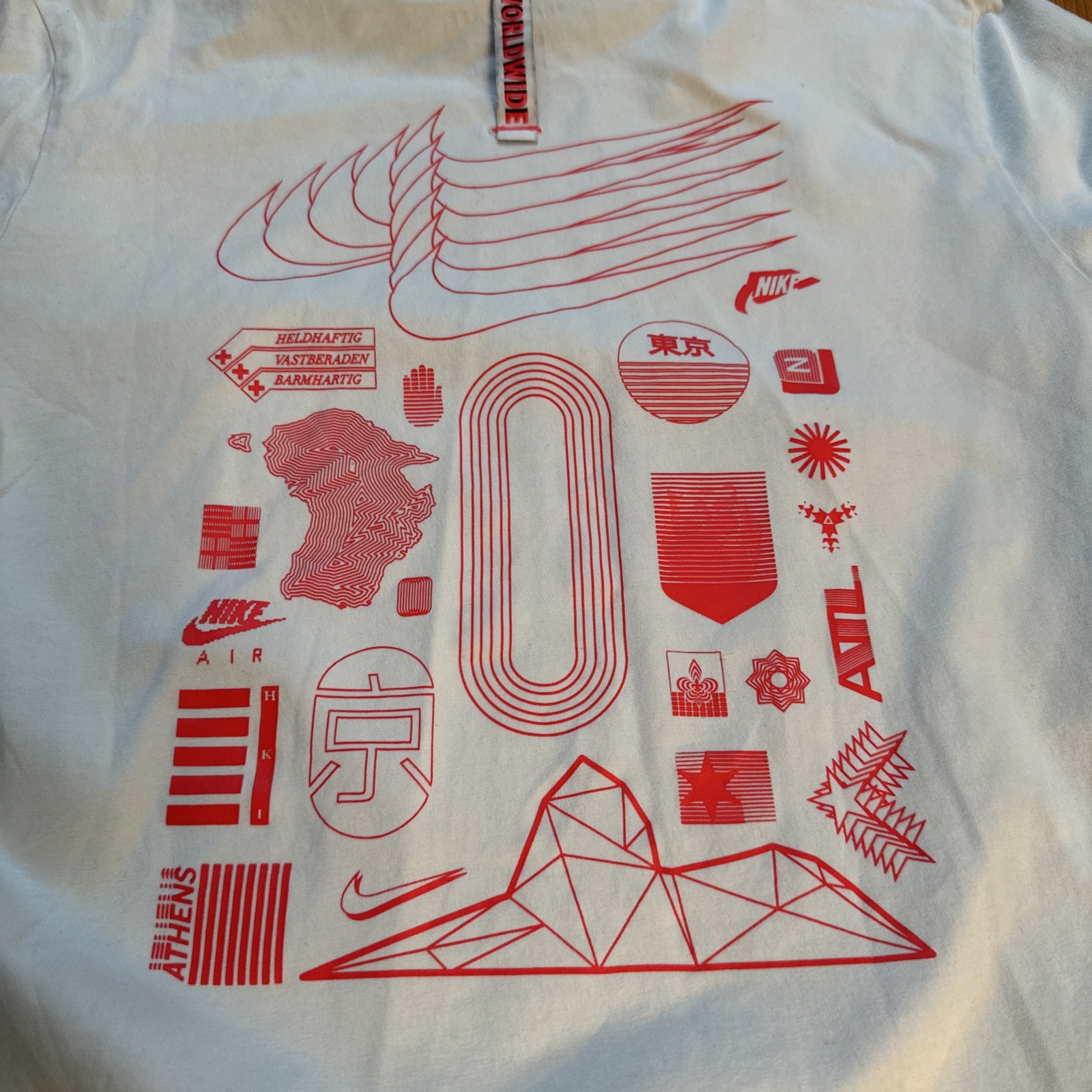 Nike Sportswear Casual Sports Short Sleeve ‘Worldwide Tokyo White’ CW5836-100 M