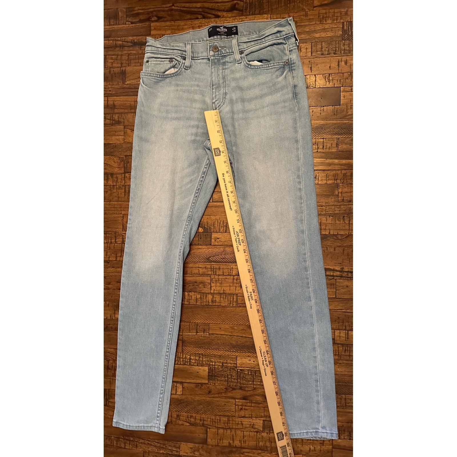HOLLISTER Men’s W29 L32 Epic Flex SKINNY Light Wash Denim Jeans Stretch