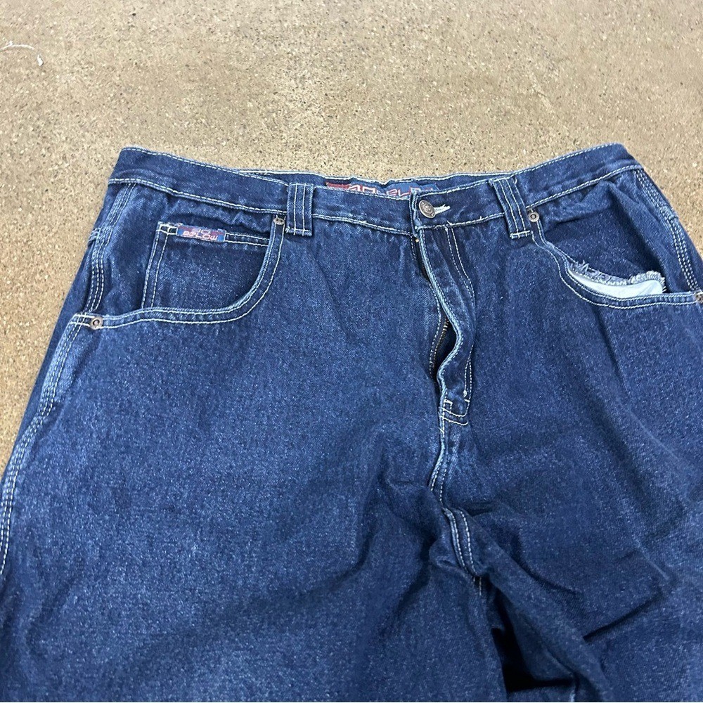 30 Below Jeans Men 34×29 Blue Y2K Baggy Wide Leg Skater Grunge Carpenter Hip Hop