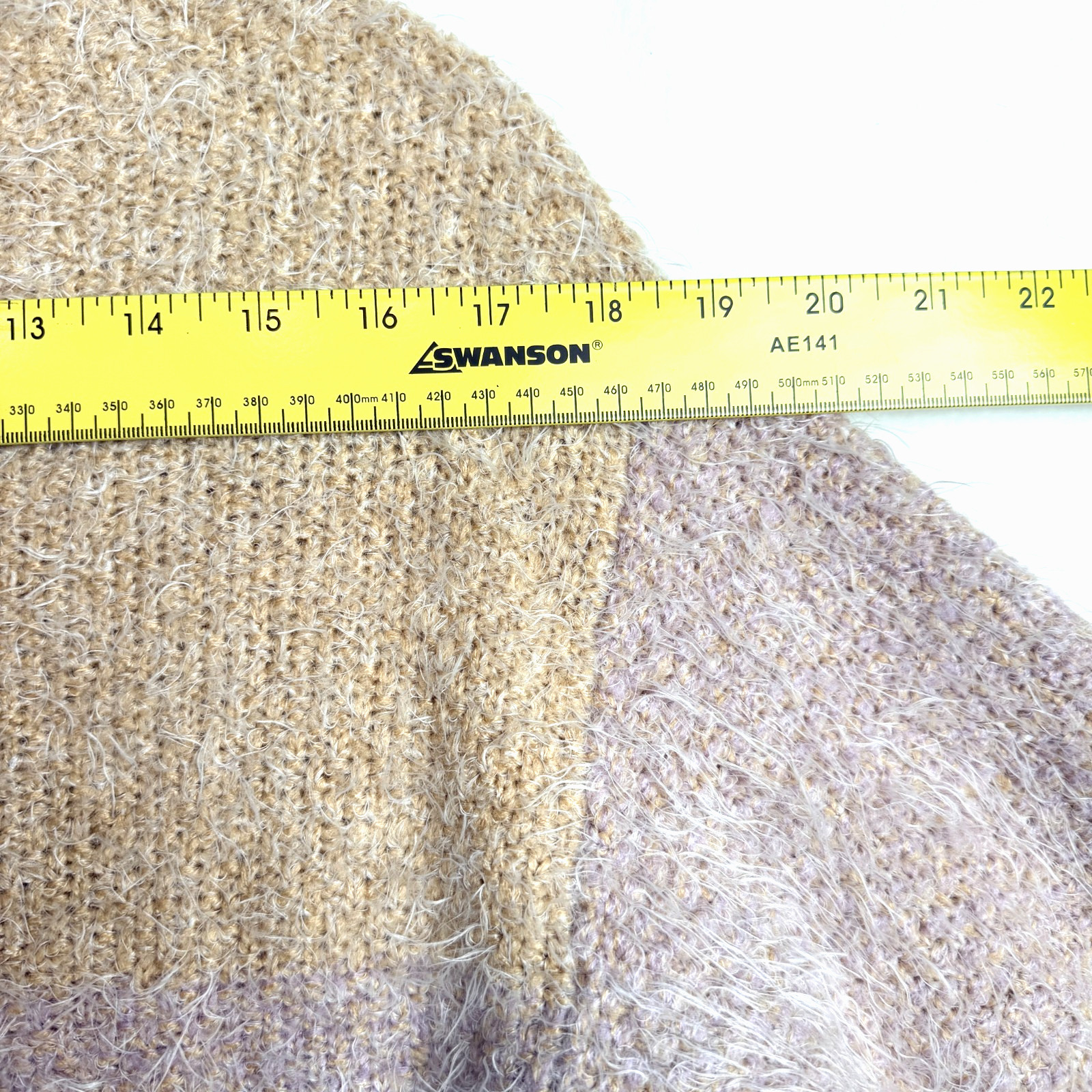 BP Nordstrom Eyelash Knit Colorblock Sweater XS Blush Lavender Mock Neck