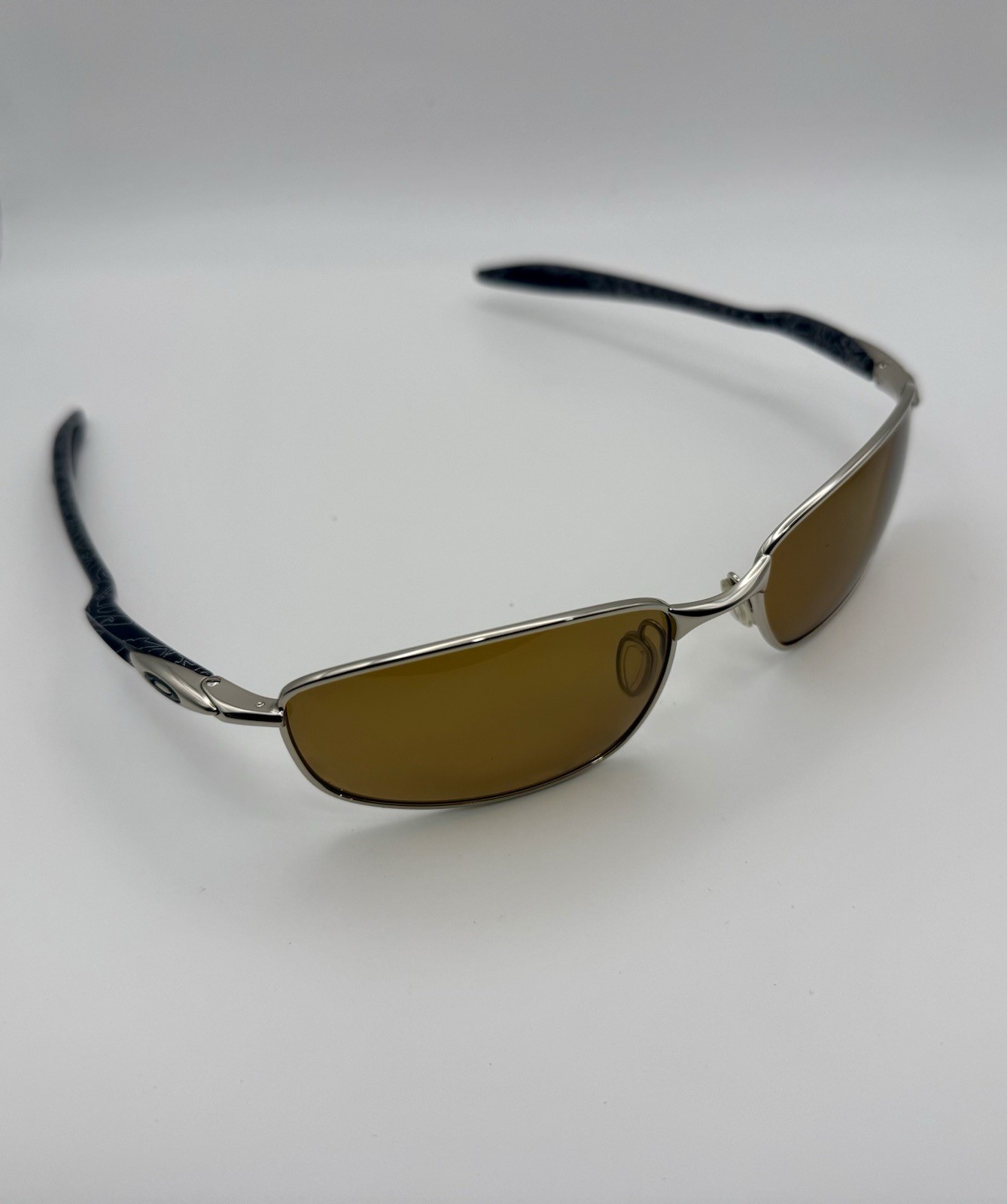 Rare Oakley Square Wire Chrome Bronze Polarized Custom Built w/ Box USA