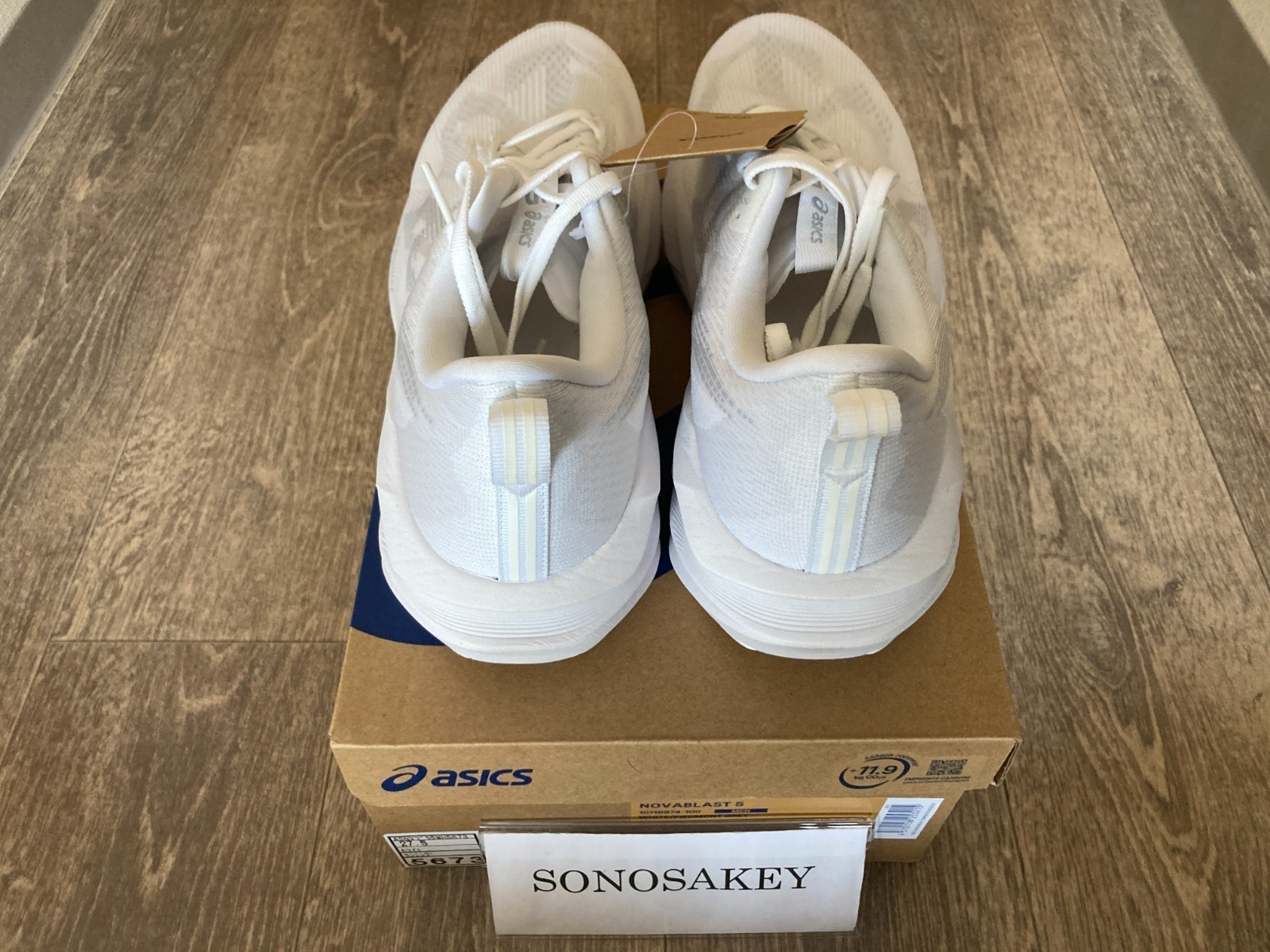 ASICS NOVABLAST 5 1011B974 100 White/Piedmont Grey New in Box