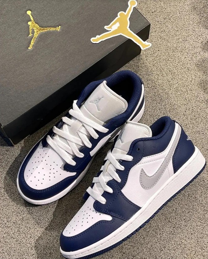Jordan 1 Low “White/Blue” Men’s Retro Sneakers-AJ1 Low OG Style