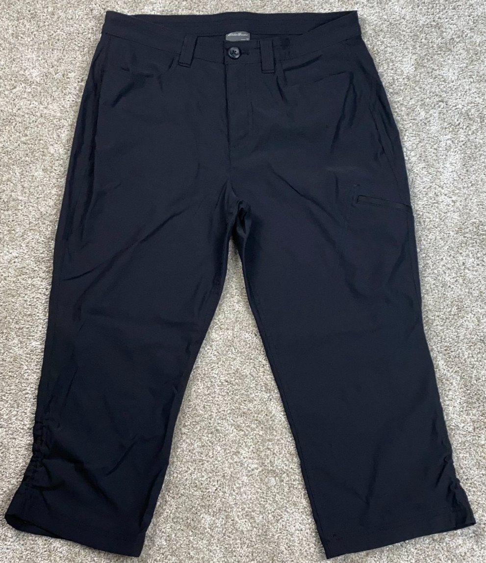 Eddie Bauer Rainier Capri Hiking Pants Chino Women’s Size 12 Black