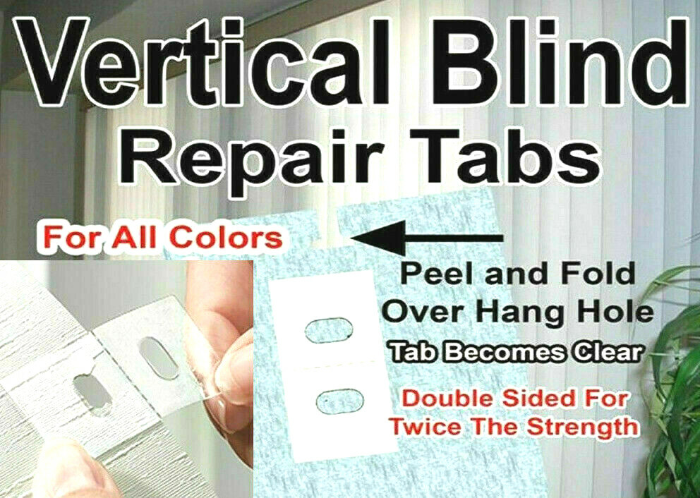 NEW!!! ⭐BOTH-KINDS!⭐ VERTICAL BLIND SLAT REPAIR REPLACEMENT HOLE SAVERS TABS FIX