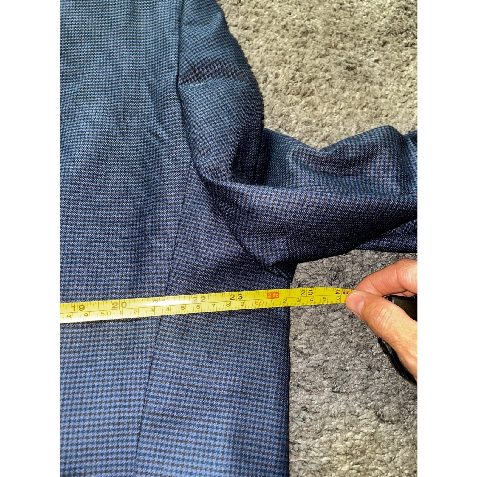 Lauren Ralph Lauren New w/tags 46R Navy Houndstooth Ultraflex Classic Fit Blazer