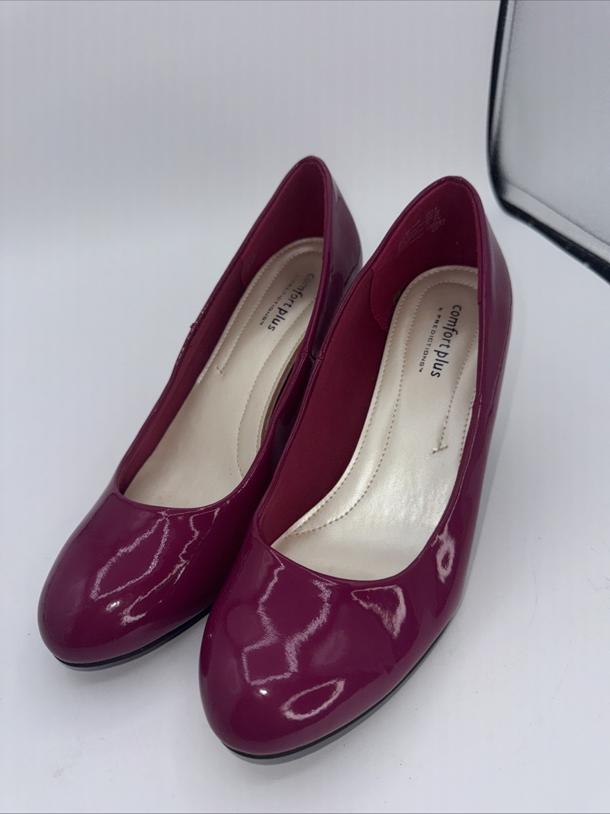 Comfort Plus by Predictions Karmen Women Pump Sz 8.5 Dress Hot Pink Patent Heel