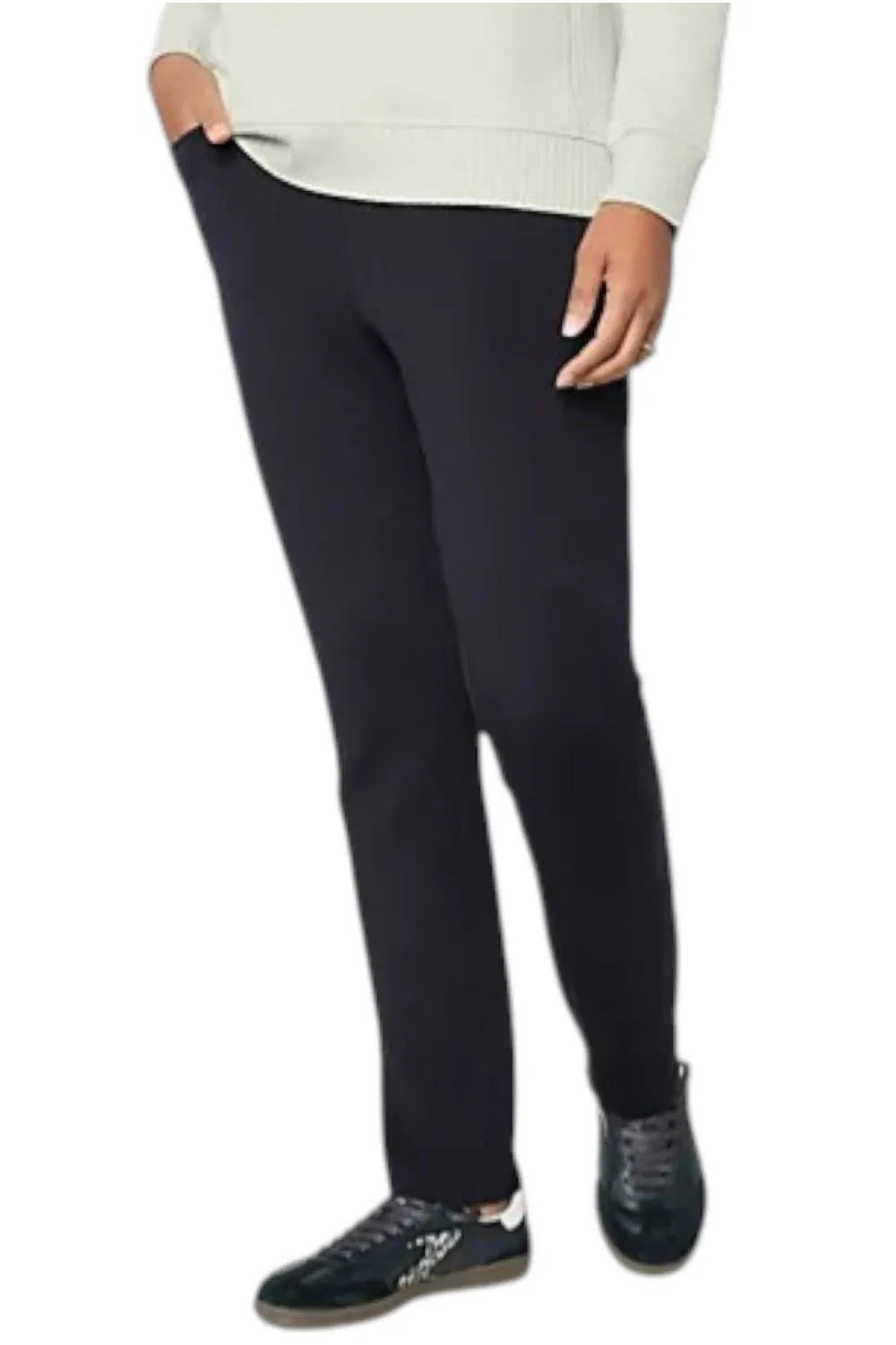 Belle by Kim Gravel ScubaLuxe Slim Straight Pant Black
