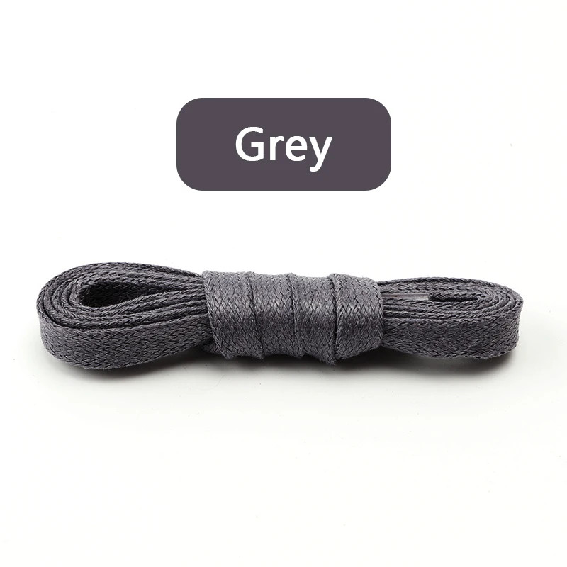 1 Pair Flat Shoelaces Waxed Cotton 0.8CM Width Waterproof Shoe Laces Unisex Boot