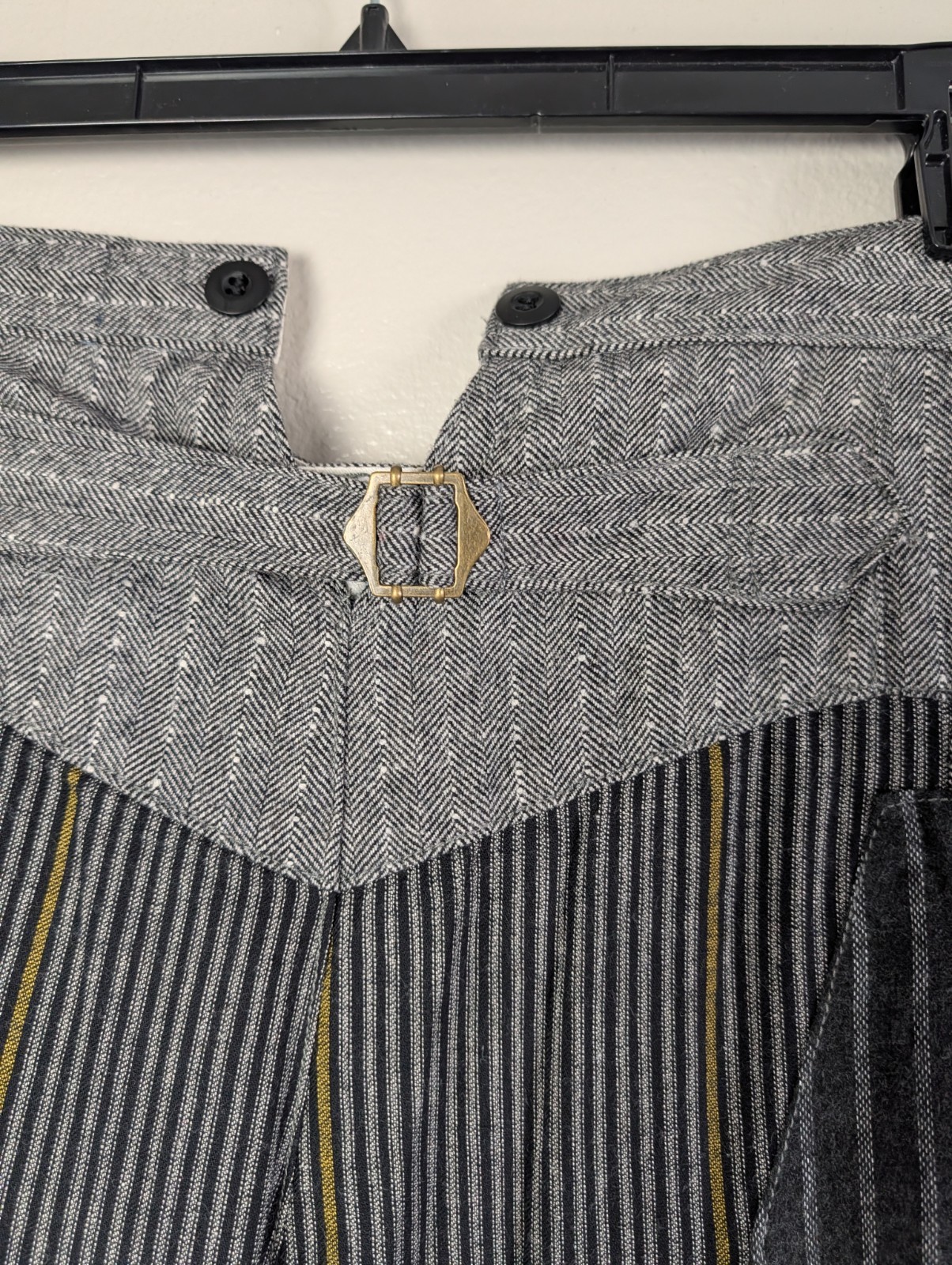 Free People x Sandrine Rose Herringbone Worker Patchwork Pants Tokyo Size 27 New