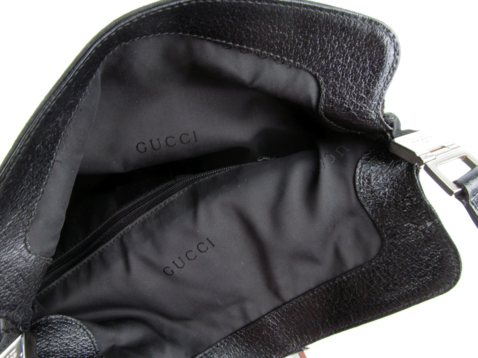 Gucci Jackie Black Canvas Small Shoulder Bag 0013734 001998 Vintage
