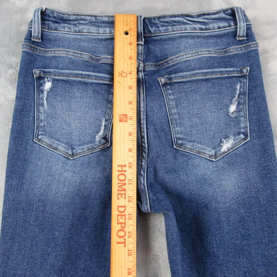 Bridge by GLY High Rise Skinny Jeans Blue Distressed Denim BG5487R Womens 30