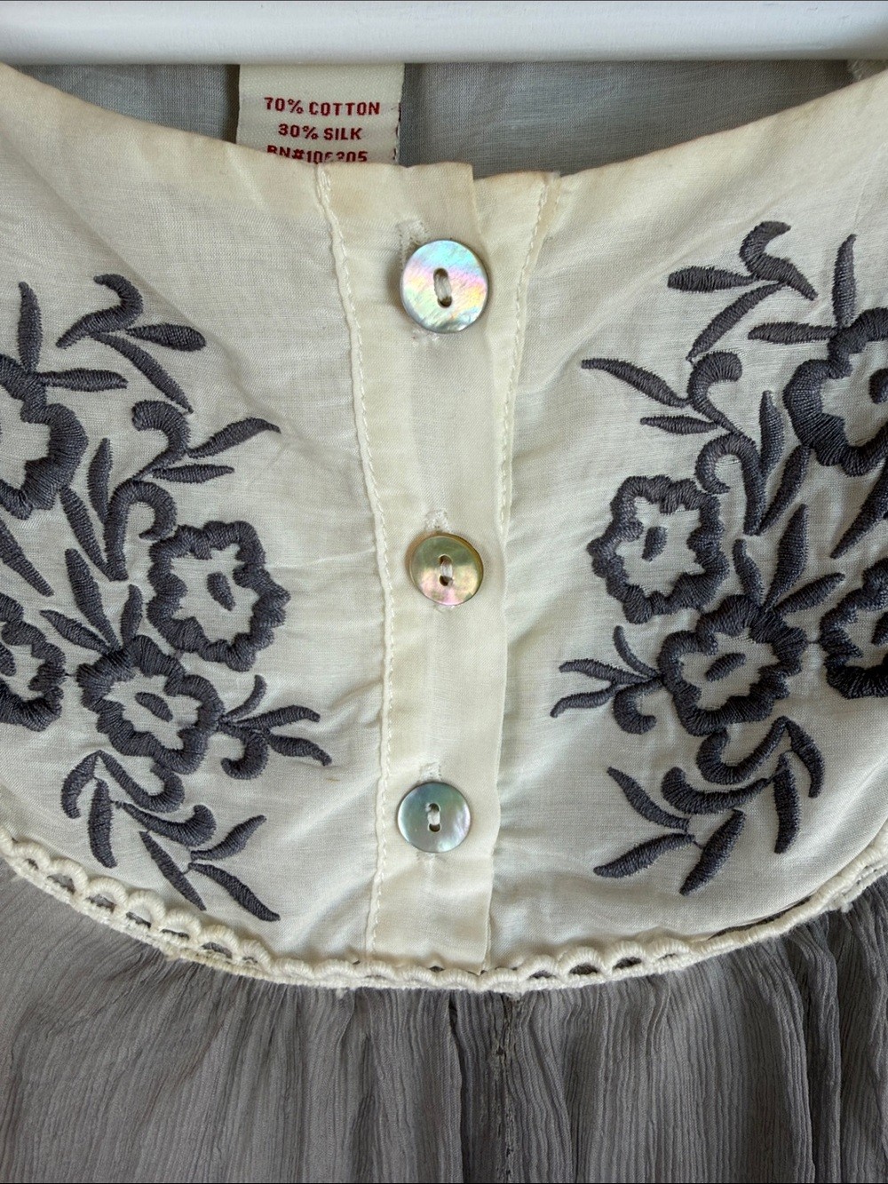 SUNDANCE Embroidered Peasant Tunic | Cotton Silk Boho Blouse