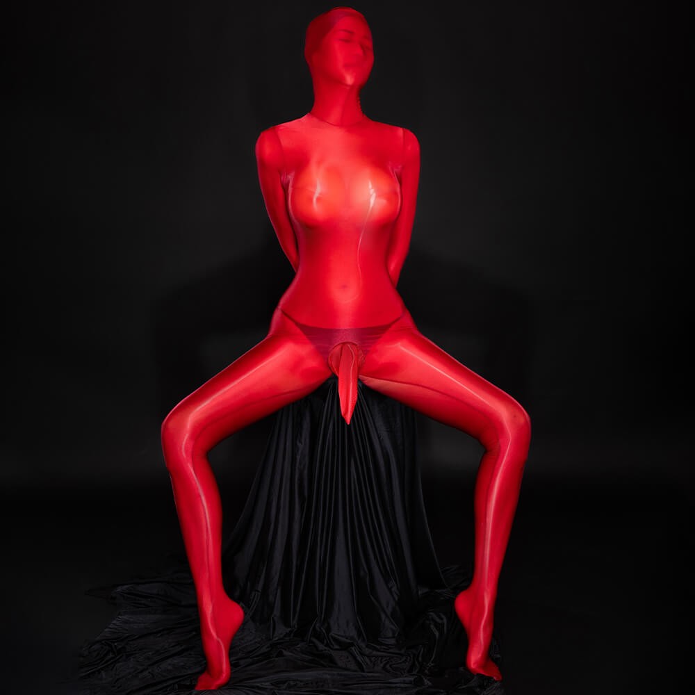Mens Sexy Oily Glossy Full Body Stockings Sheath Pouch Catsuit Bodysuit Jumpsuit