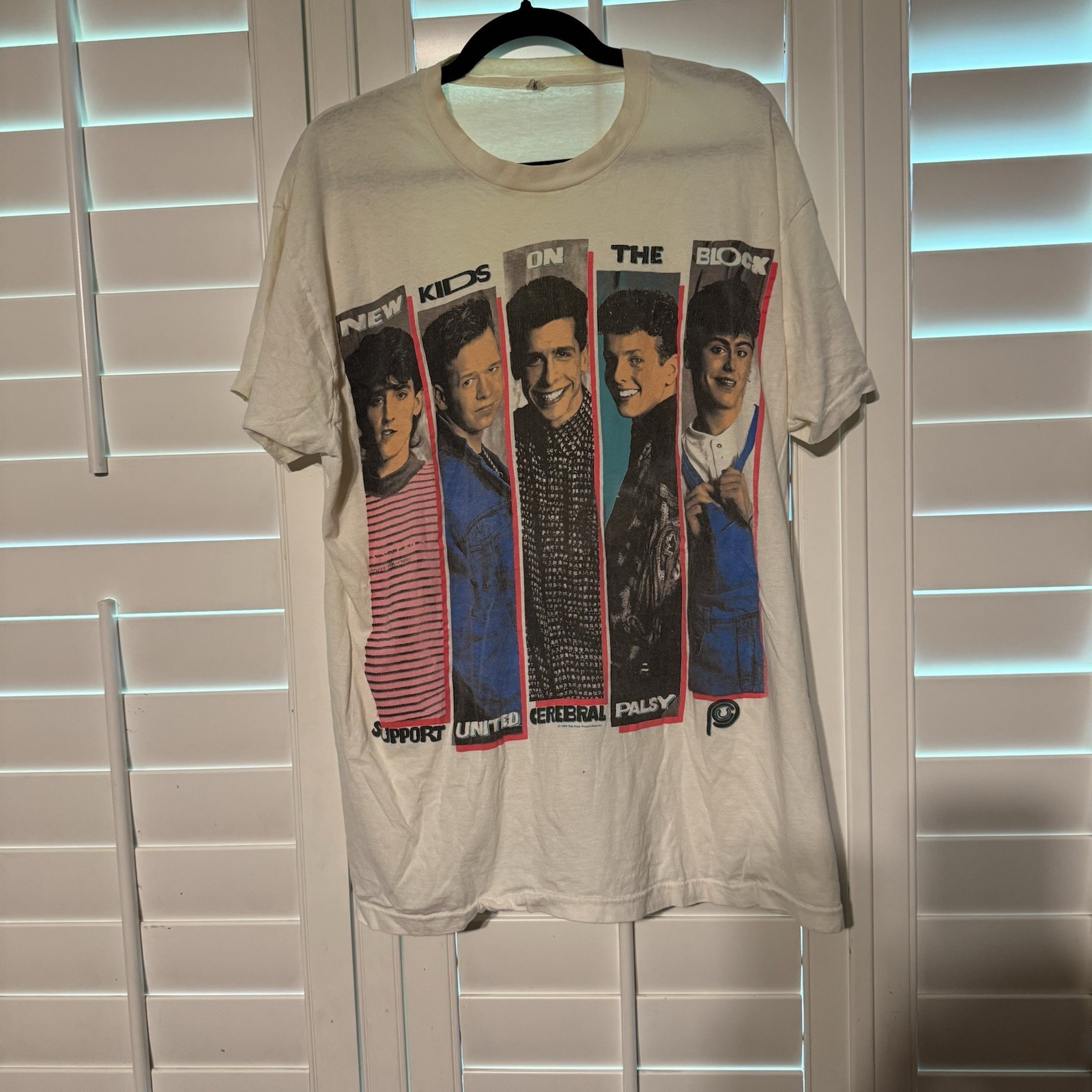 Vintage New Kids on the Block Shirt Men’s 3XL White 1980s Band NKOTB Charity