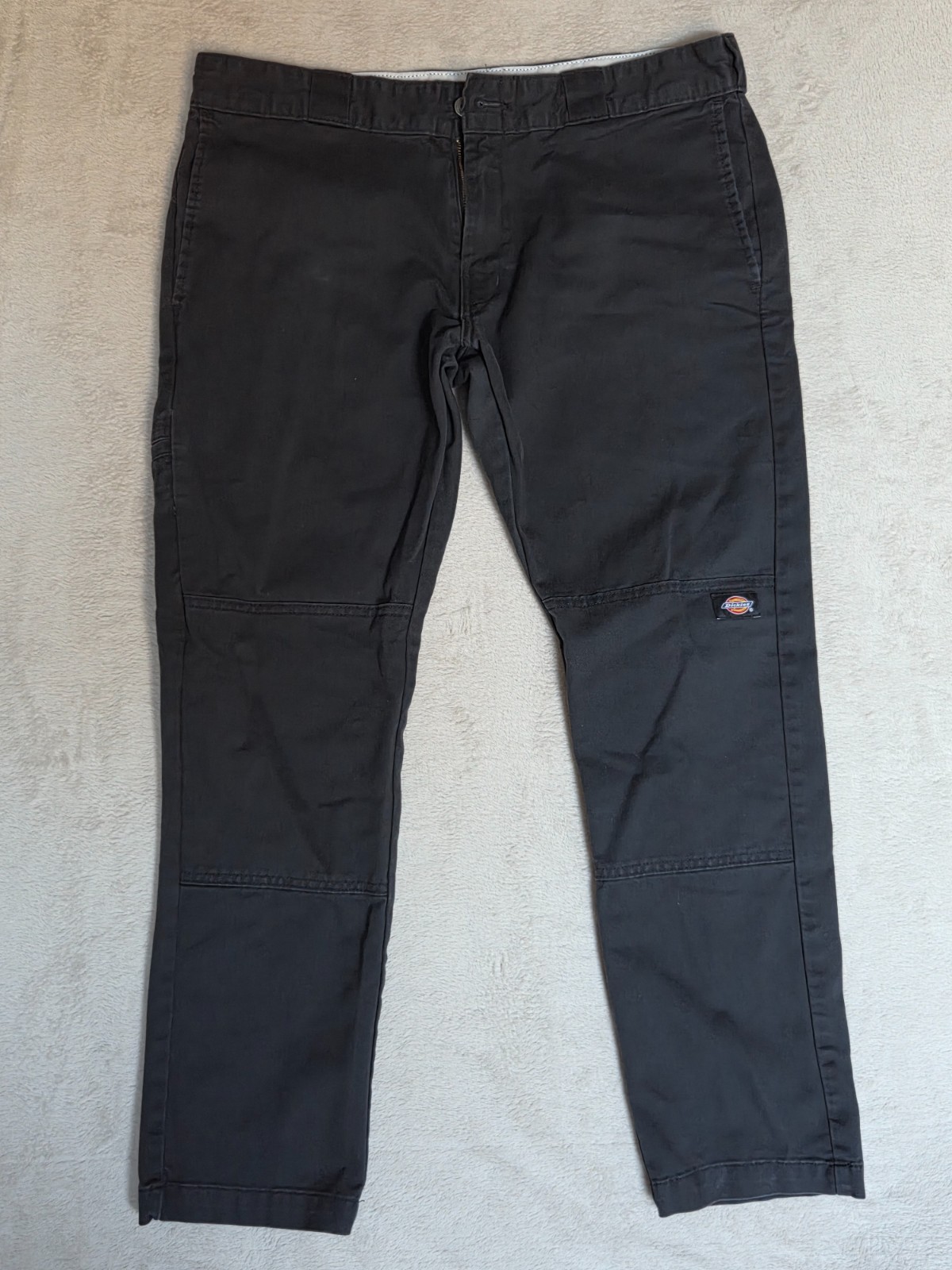 Dickies Mens Black Pants 36×30 Double Knee Loose Fit Workwear Utility Carpenter