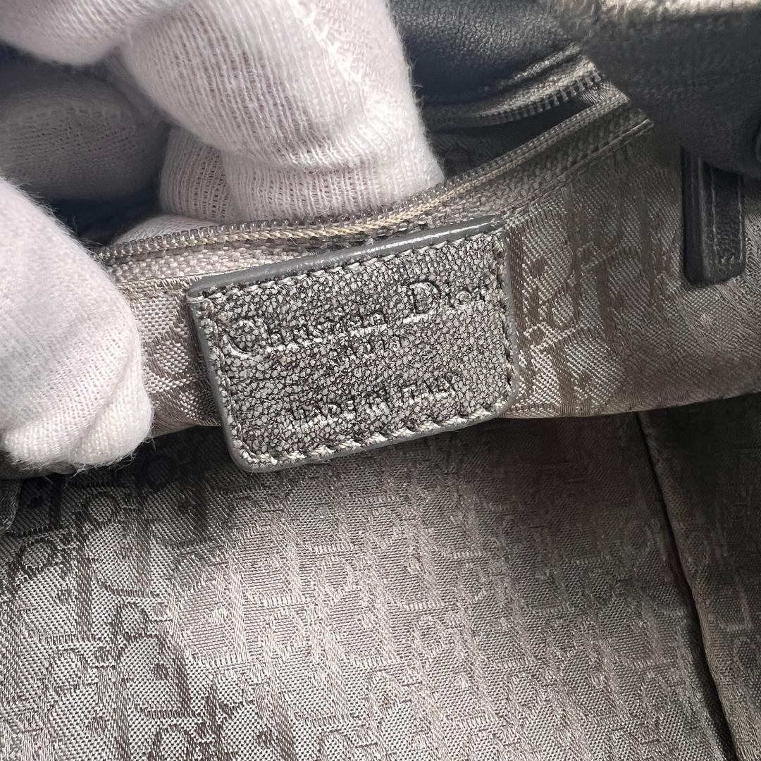 Dior Cannage Grey Shoulder Bag A-14687 Japan Used 0713879