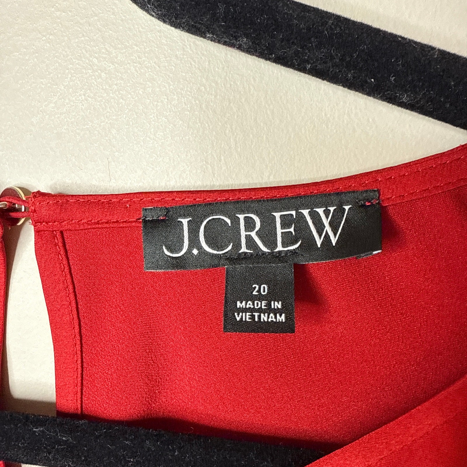 J.Crew Winter Garden Dress in Deep Ruby Size 20 Silky Satin Crepe Ruffles Party
