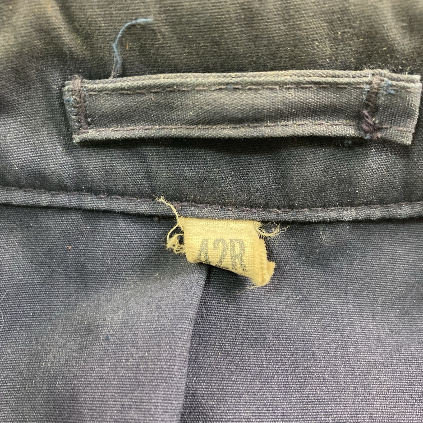 Vintage Blauer Military Jacket Men 42R Blue Ceiling Zero Full Zip Deck Air Force