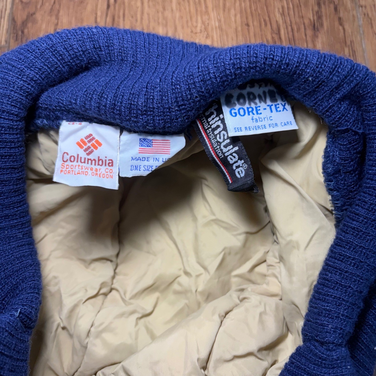Vintage Columbia Gore-Tex Thinsulate Hat Made in USA Blue One Size Fits All 80s