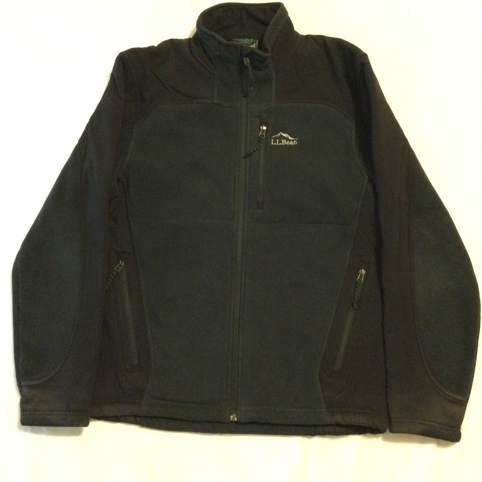 LL Bean Men’s Black Polartek Fleece Full Zip Jacket Size M