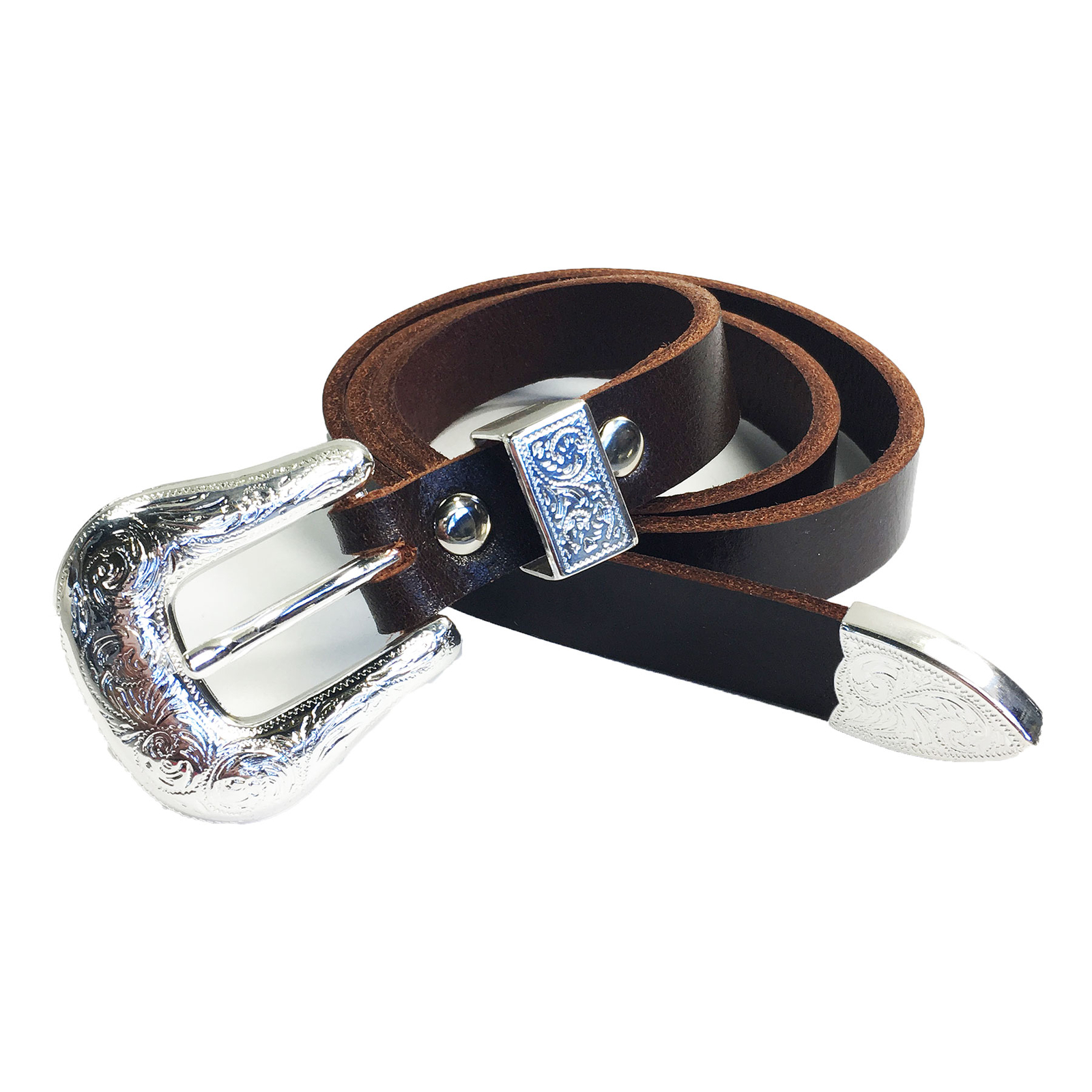 Handmade 3/4″ Ladies Genuine Full Grain Cowhide Belt Mahogany Woman