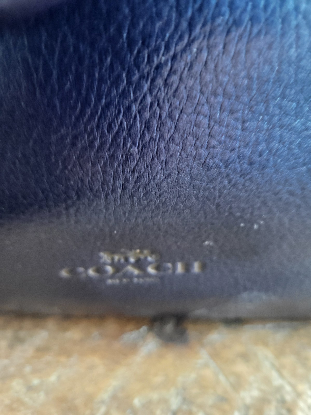 Coach Metallic Oil Slick Blue Large Derby Tote F59388