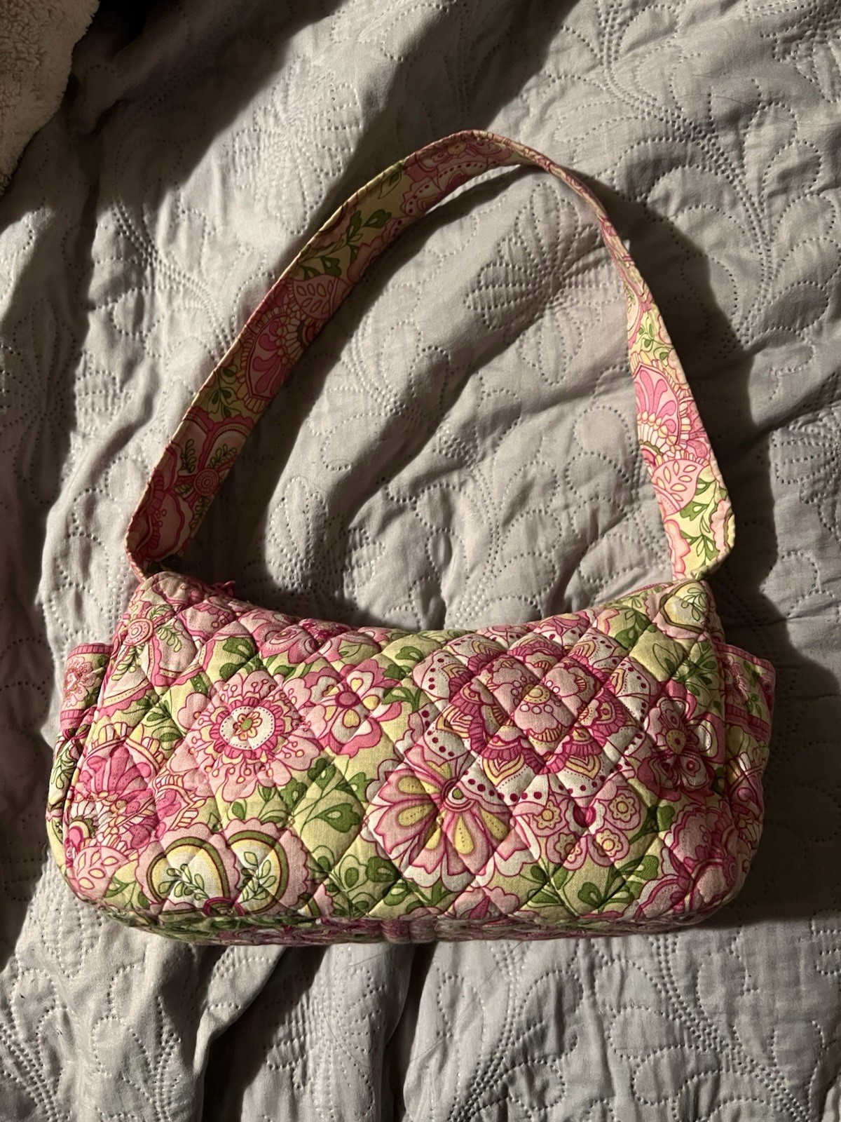 Quilted Floral Print Small Petal Pink maggie rare vera bradley