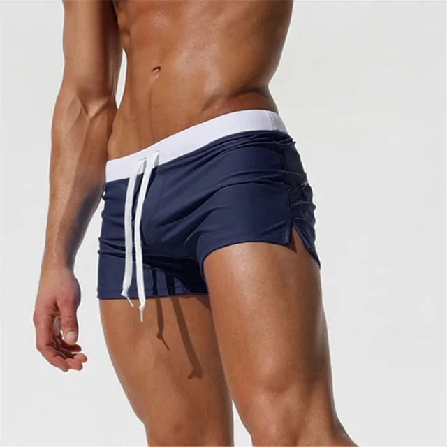 Mens Swim Trunks With Pocket Fast Dry Resorts Wear Soft Beach Wear Swimming