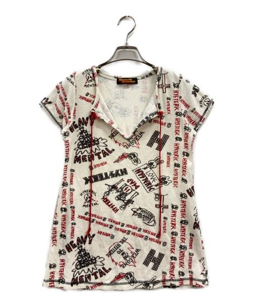 Hysteric Glamour Women’s White Cotton & Polyester Cut & Sew T-Shirt Free Size
