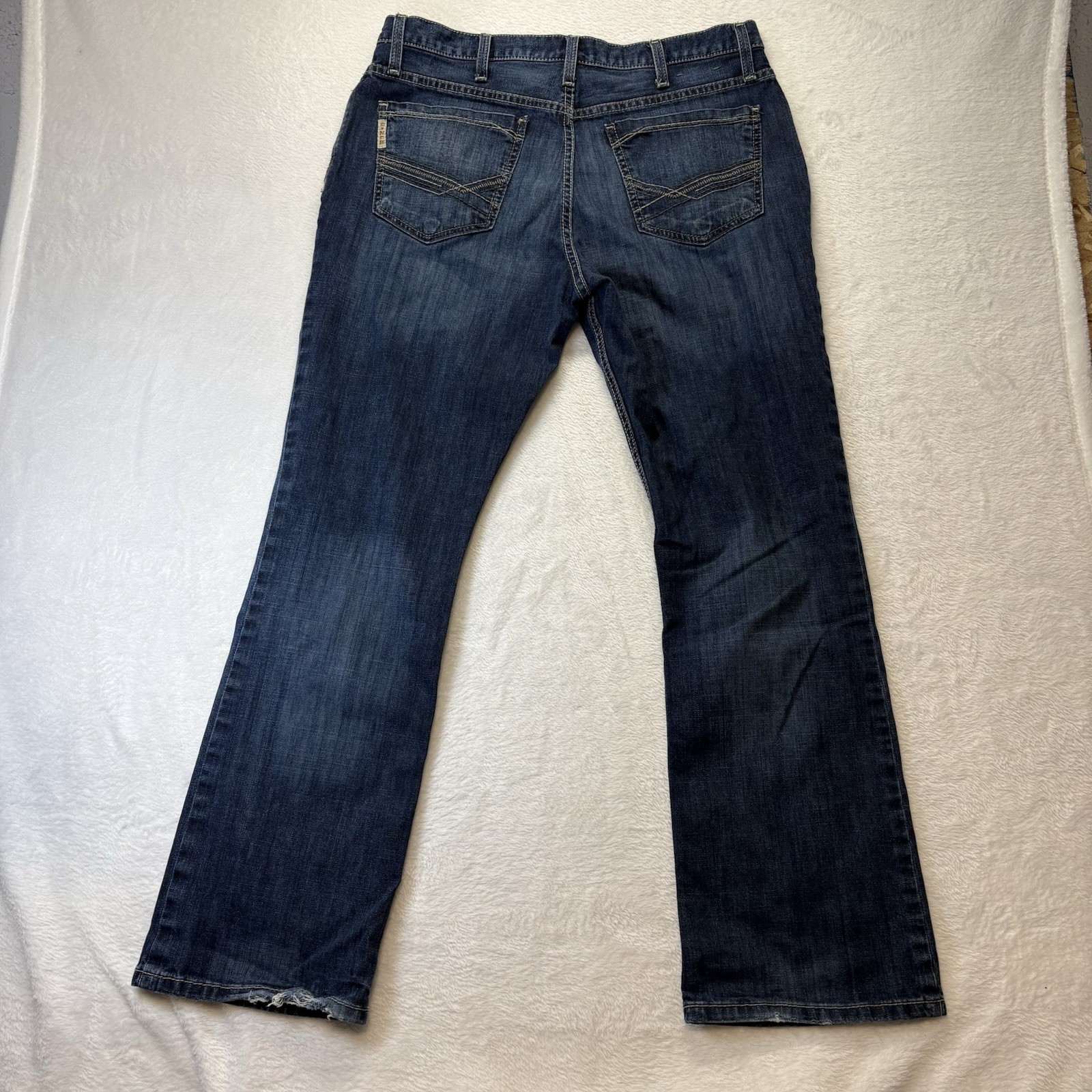Cinch Jeans Men’s 35×32 Dark Stonewash Ian Stretch Mid Rise Slim Fit Boot Cut