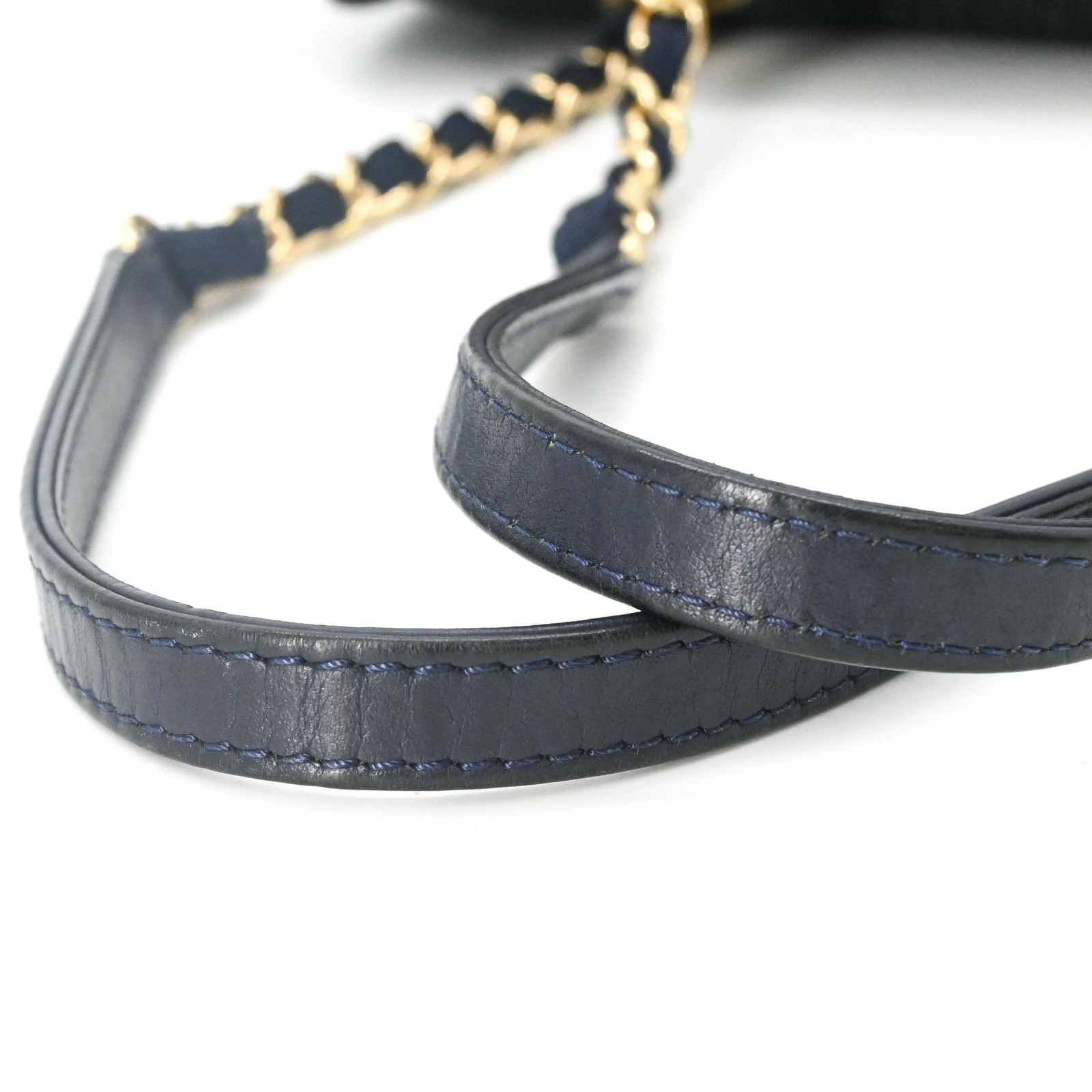 Chanel Deauville PM Tote Bag Chain Navy e Seal r0_0602