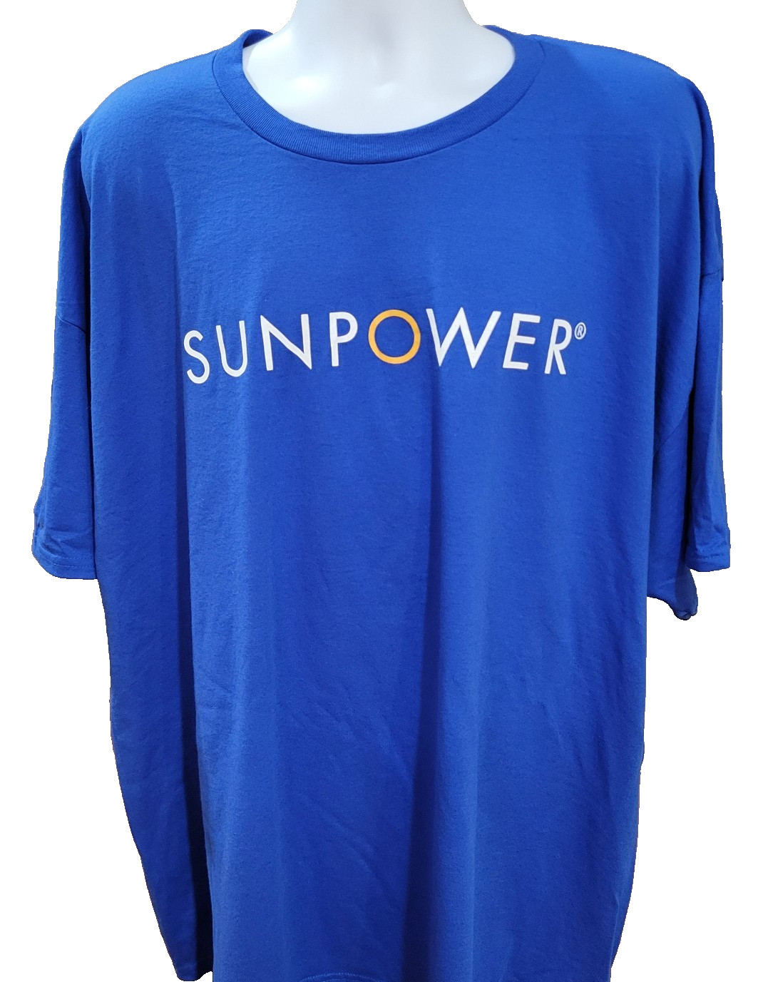 T-shirt Men 3XL Blue Short Sleeve Gildan Dryblend Casual Work Sunpower Logo NWOT