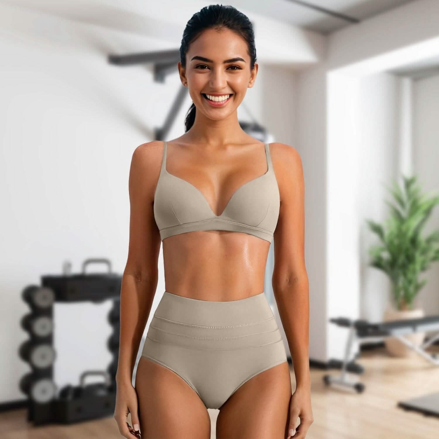 Women’s Deep V-Neck U-Shaped Back Sports Bra