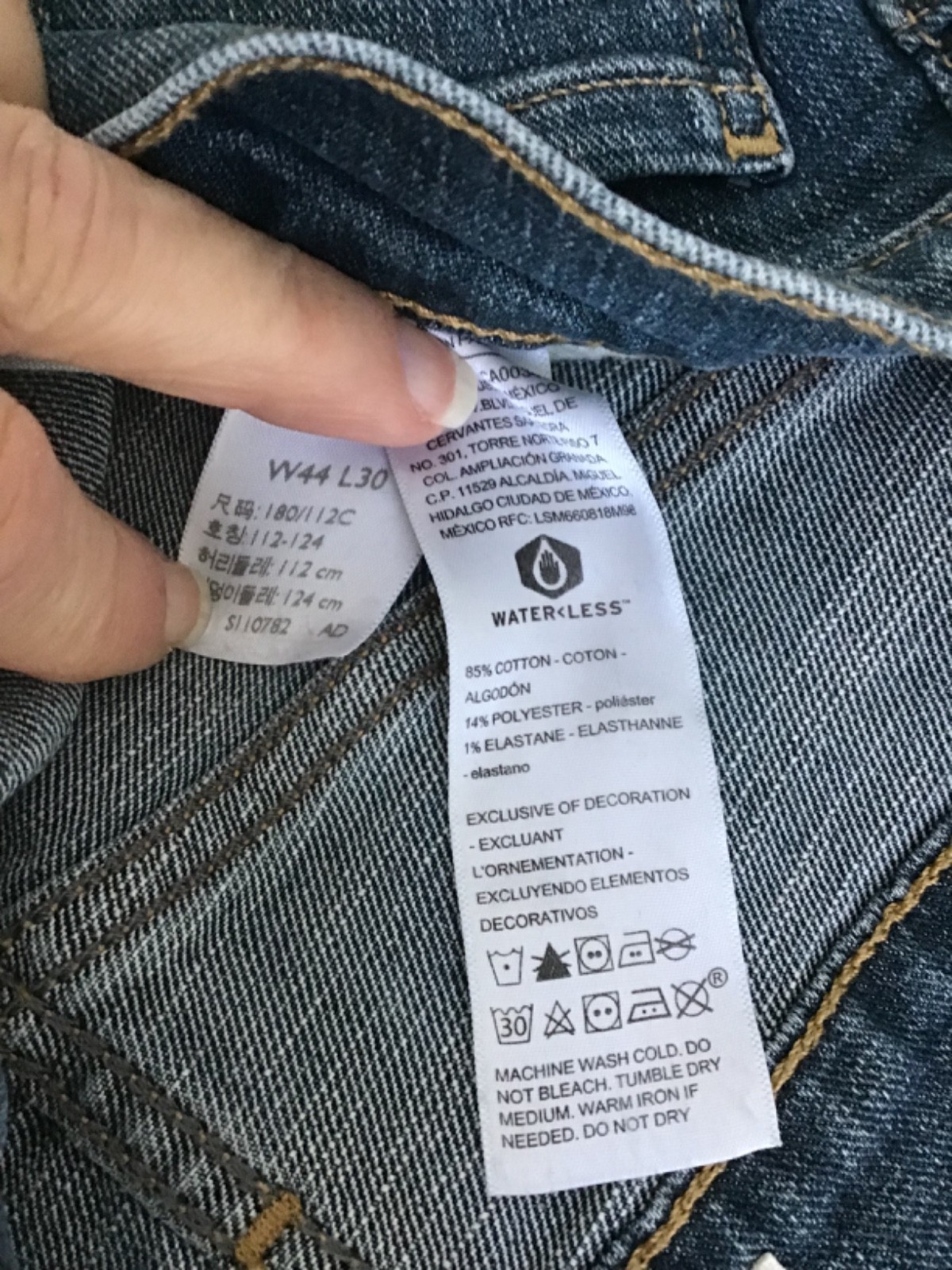 LEVI’S SIGNATURE 567 STRAIGHT Men’s Medium Wash Denim Blue Jeans Size 44×30