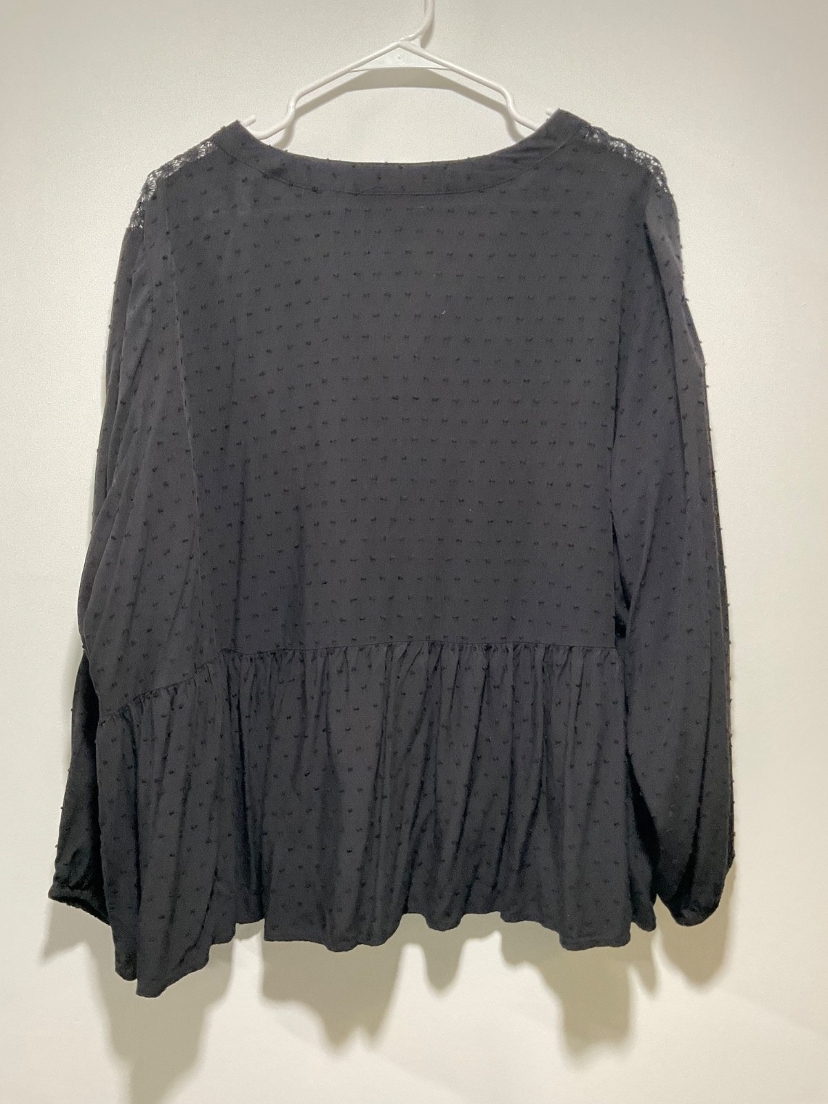 Lace Top Womens 18 Whimsigoth Dark Romantic Babydoll button up Lane Bryant