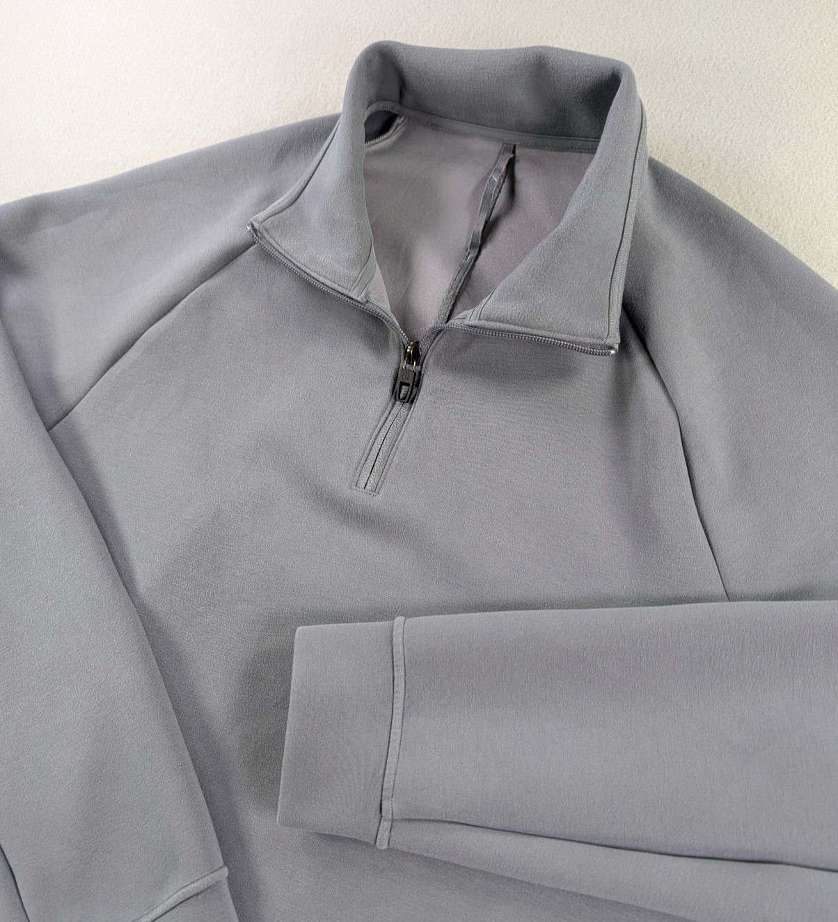Lululemon Smooth Spacer Quarter Zip Pullover Mens Large Gray Kangaroo Pocket